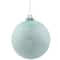 4ct. 3.25" Blue & Silver Snowflake Glass Christmas Ball Ornaments